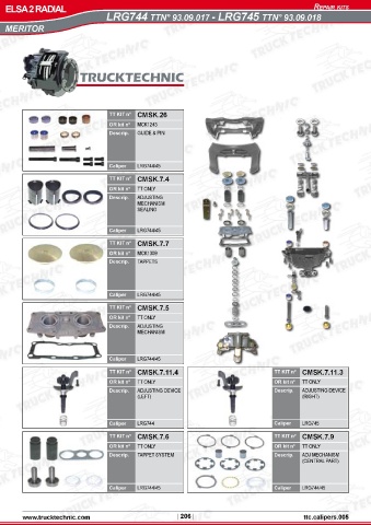 Catalogs auto parts for car and truck