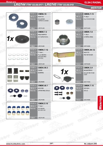 Catalogs auto parts for car and truck