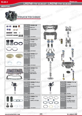 Catalogs auto parts for car and truck