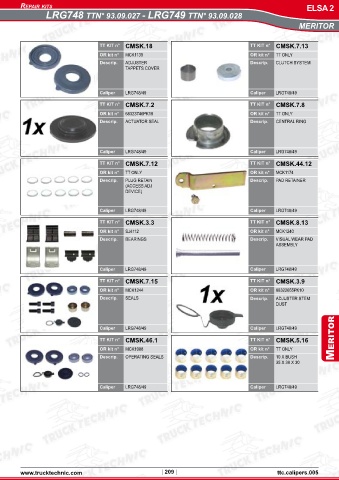 Catalogs auto parts for car and truck