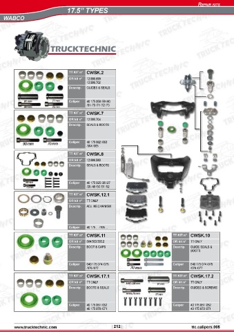 Catalogs auto parts for car and truck