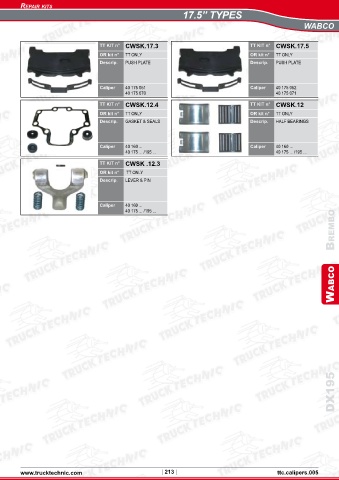 Catalogs auto parts for car and truck