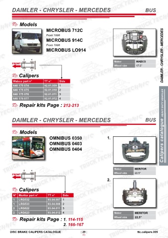 Catalogs auto parts for car and truck