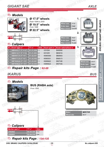 Catalogs auto parts for car and truck