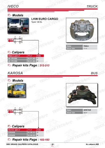 Catalogs auto parts for car and truck