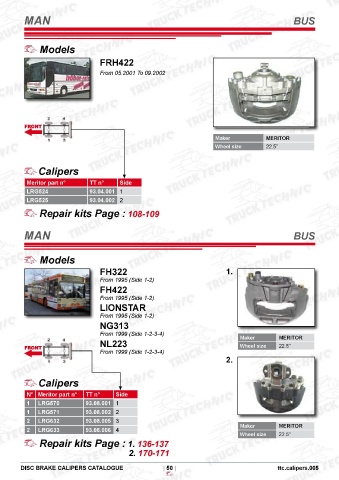 Catalogs auto parts for car and truck