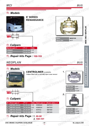 Catalogs auto parts for car and truck