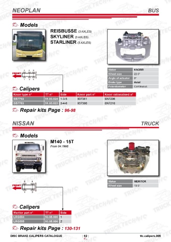 Catalogs auto parts for car and truck