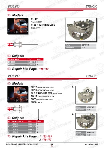 Catalogs auto parts for car and truck