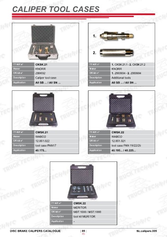 Catalogs auto parts for car and truck