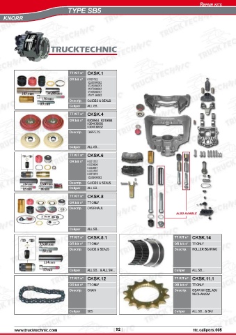 Catalogs auto parts for car and truck