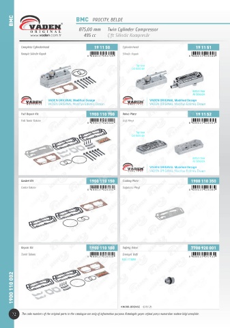 Catalogs auto parts for car and truck