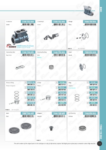 Catalogs auto parts for car and truck