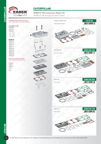 Catalogs auto parts for car and truck