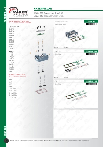 Catalogs auto parts for car and truck