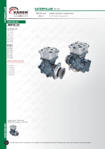 Catalogs auto parts for car and truck