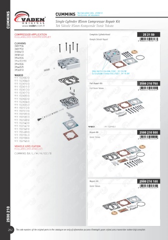 Catalogs auto parts for car and truck