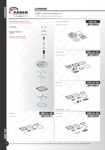 Catalogs auto parts for car and truck