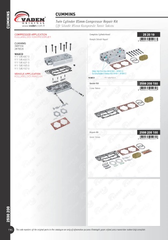 Catalogs auto parts for car and truck