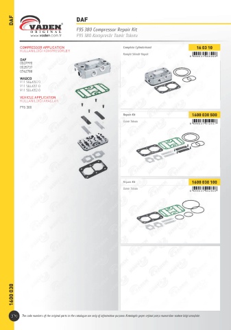 Catalogs auto parts for car and truck