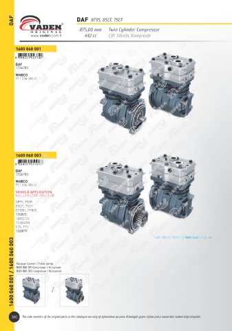 Catalogs auto parts for car and truck