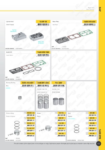 Catalogs auto parts for car and truck