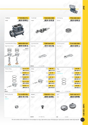 Catalogs auto parts for car and truck