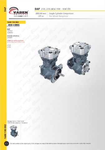 Catalogs auto parts for car and truck