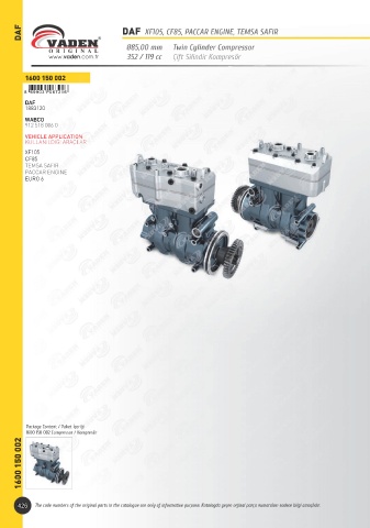 Catalogs auto parts for car and truck