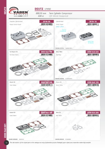 Catalogs auto parts for car and truck