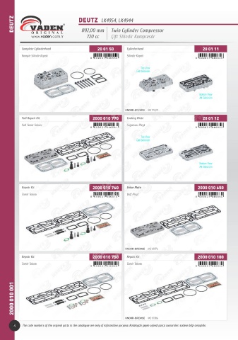 Catalogs auto parts for car and truck