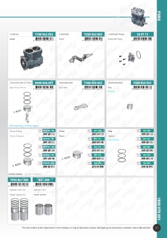 Catalogs auto parts for car and truck