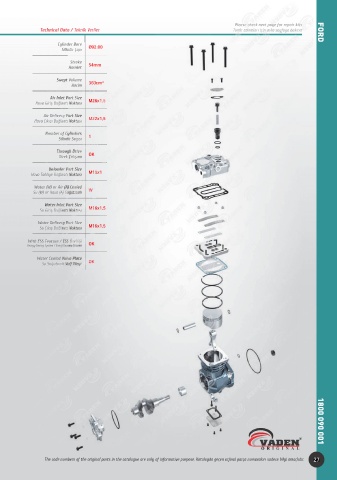 Catalogs auto parts for car and truck