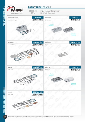 Catalogs auto parts for car and truck