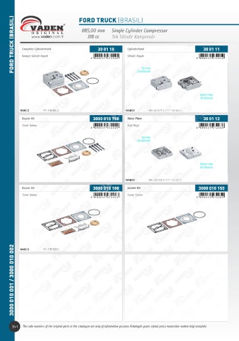 Catalogs auto parts for car and truck