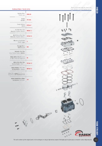 Catalogs auto parts for car and truck