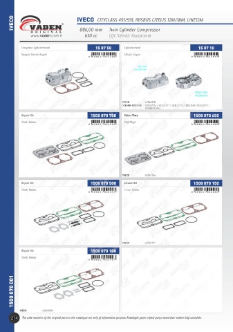 Catalogs auto parts for car and truck