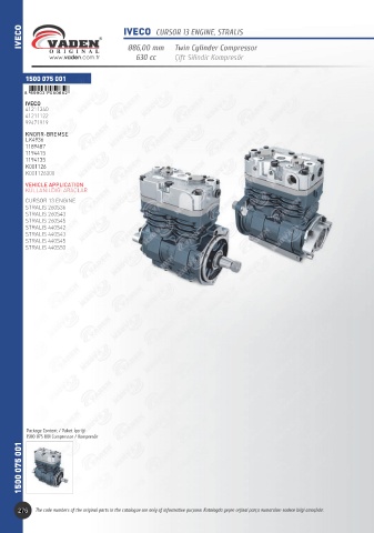 Catalogs auto parts for car and truck