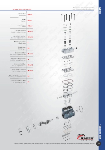 Catalogs auto parts for car and truck