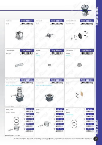 Catalogs auto parts for car and truck