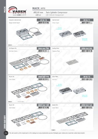 Catalogs auto parts for car and truck