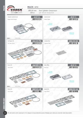 Catalogs auto parts for car and truck