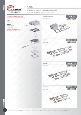 Catalogs auto parts for car and truck