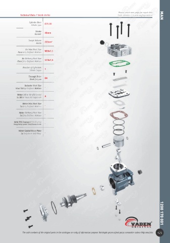 Catalogs auto parts for car and truck