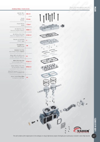 Catalogs auto parts for car and truck