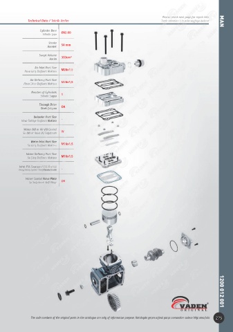 Catalogs auto parts for car and truck