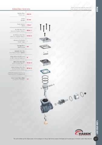 Catalogs auto parts for car and truck