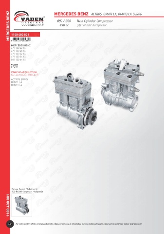 Catalogs auto parts for car and truck