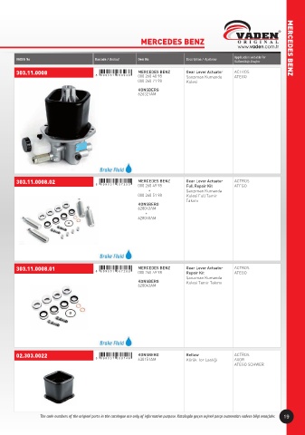 Catalogs auto parts for car and truck