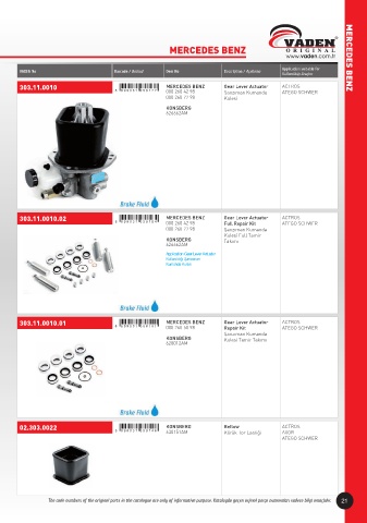 Catalogs auto parts for car and truck